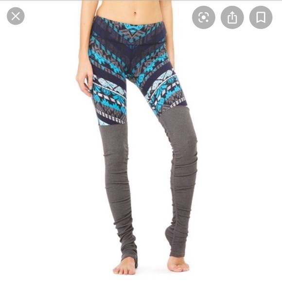 ALO Yoga Pants - ALO Yoga Goddess Leggings Icelandic and Seaport